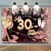 Funkeln Lippen Und Luftballons Glücklich 30 Geburtstag Hintergrund